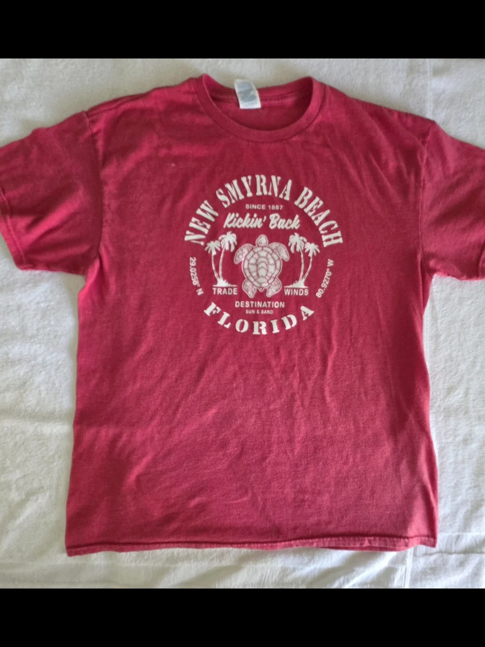 New Smyrna Beach Florida Graphic Tee - Red